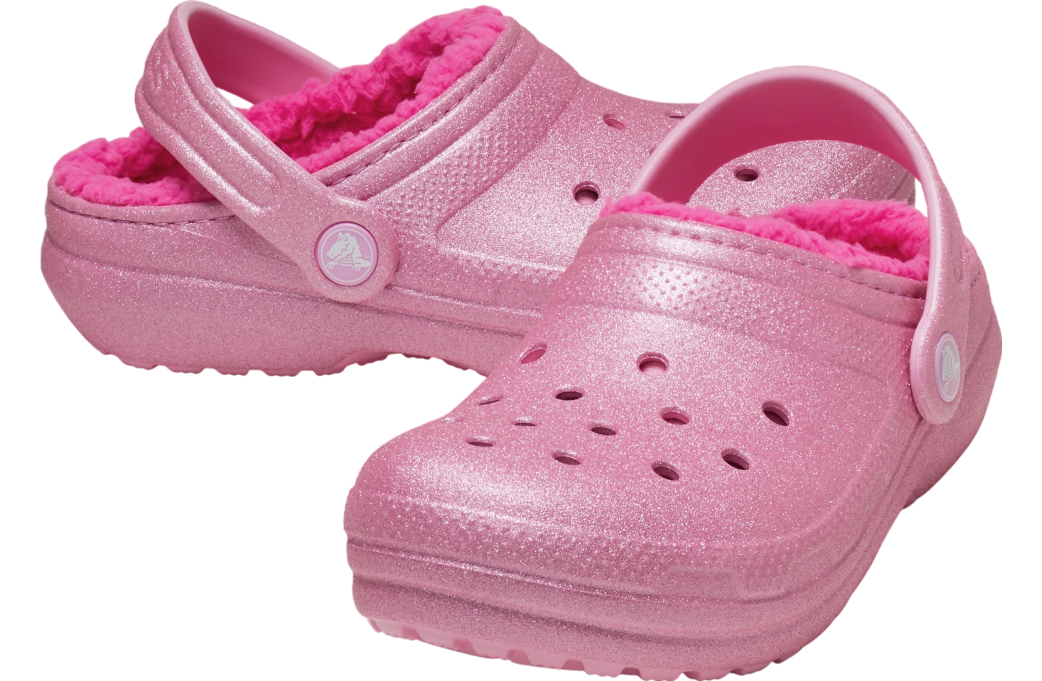 Crocs Classic Lined Glitter Clog GS Pink Tweed