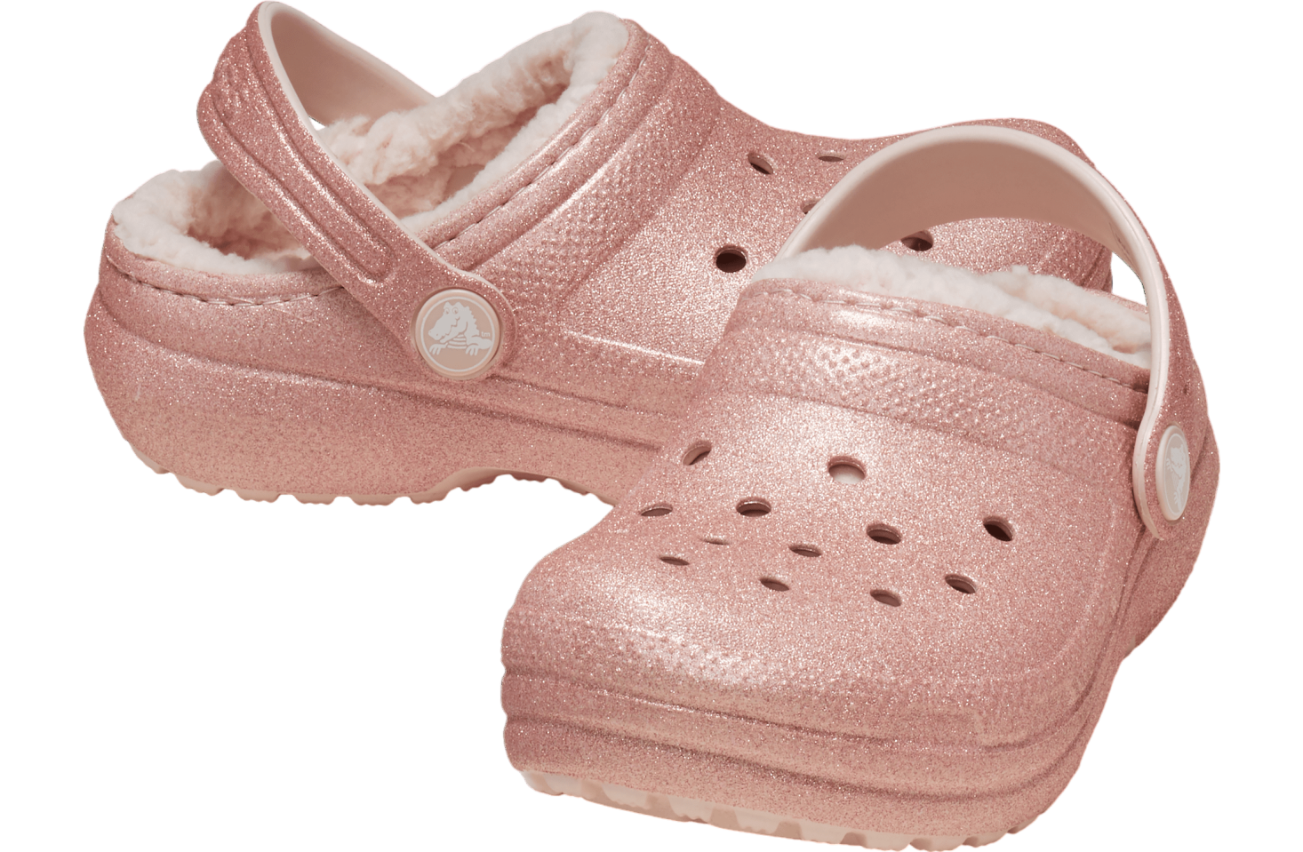 Crocs Classic Lined Glitter Clog GS Quartz