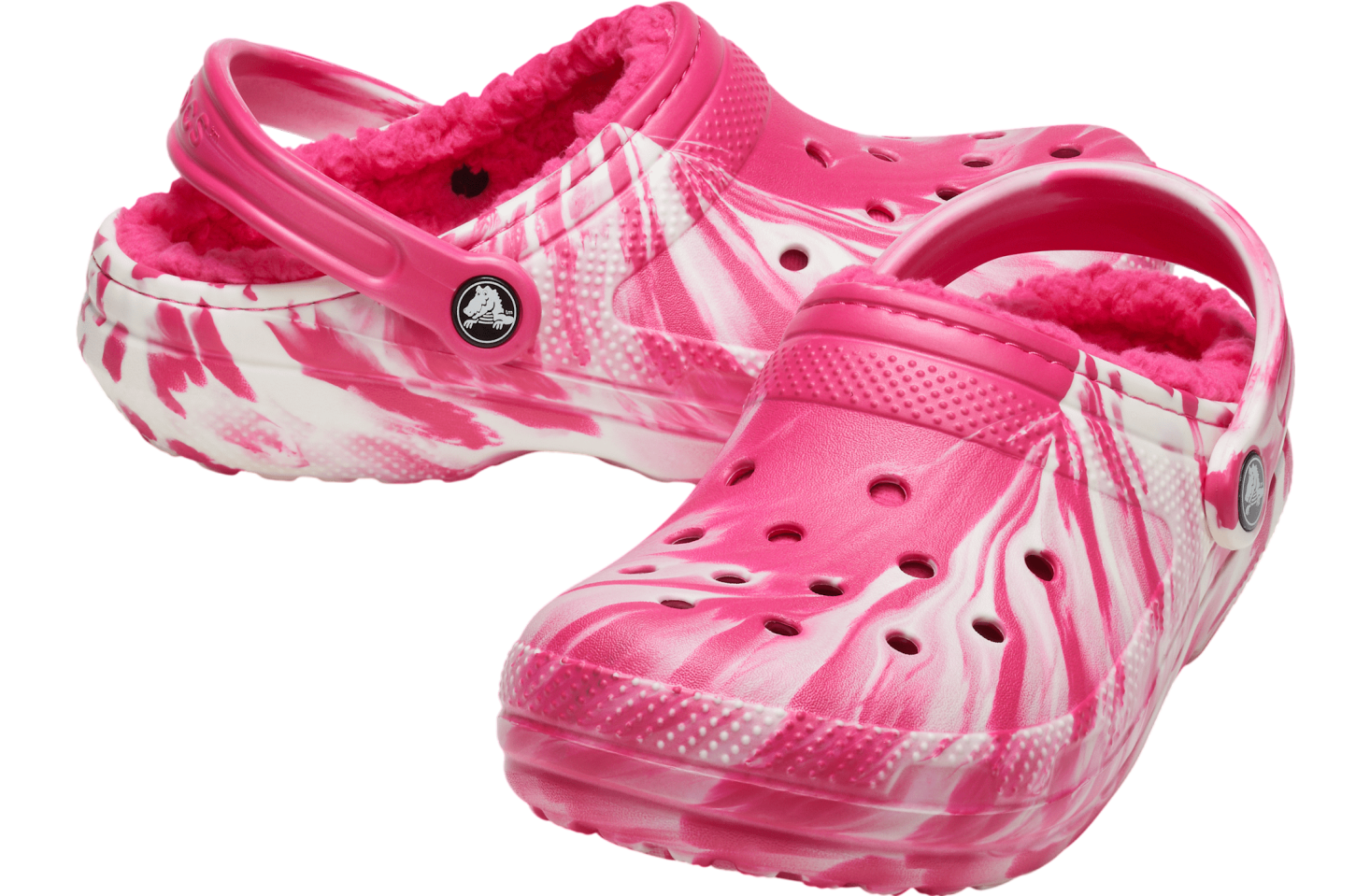 Crocs Classic Lined Glow-in-the-dark Marbled Clog Dragon Fruit