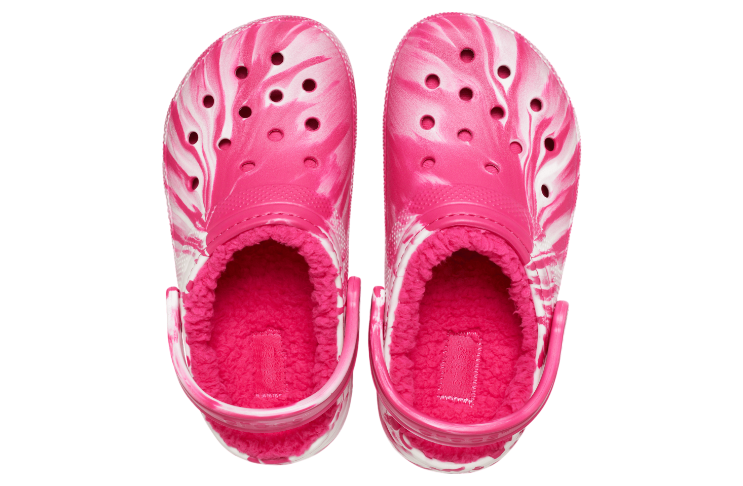 Crocs Classic Lined Glow-in-The-Dark Marbled Clog Dragon Fruit