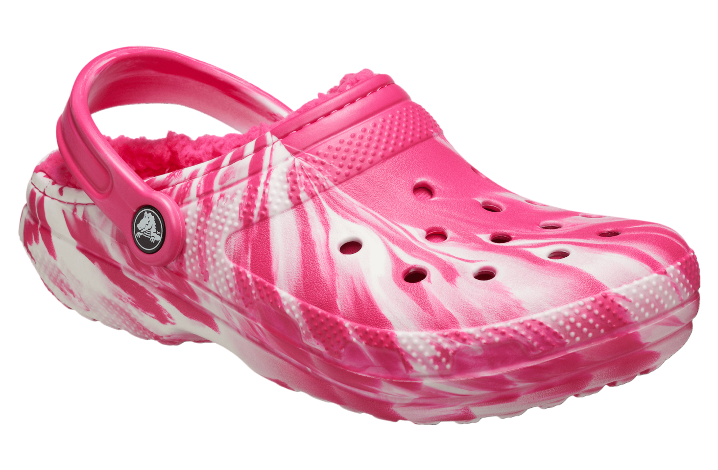 Crocs Classic Lined Glow-in-The-Dark Marbled Clog Dragon Fruit