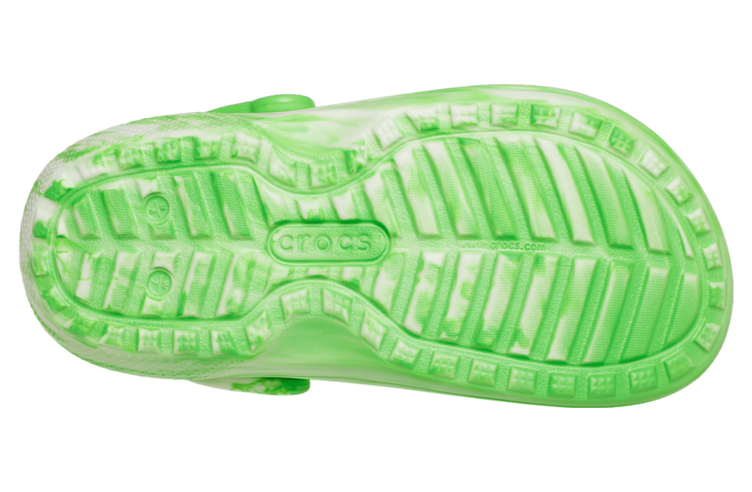 Crocs Classic Lined Glow-in-The-Dark Marbled Clog Green Slime