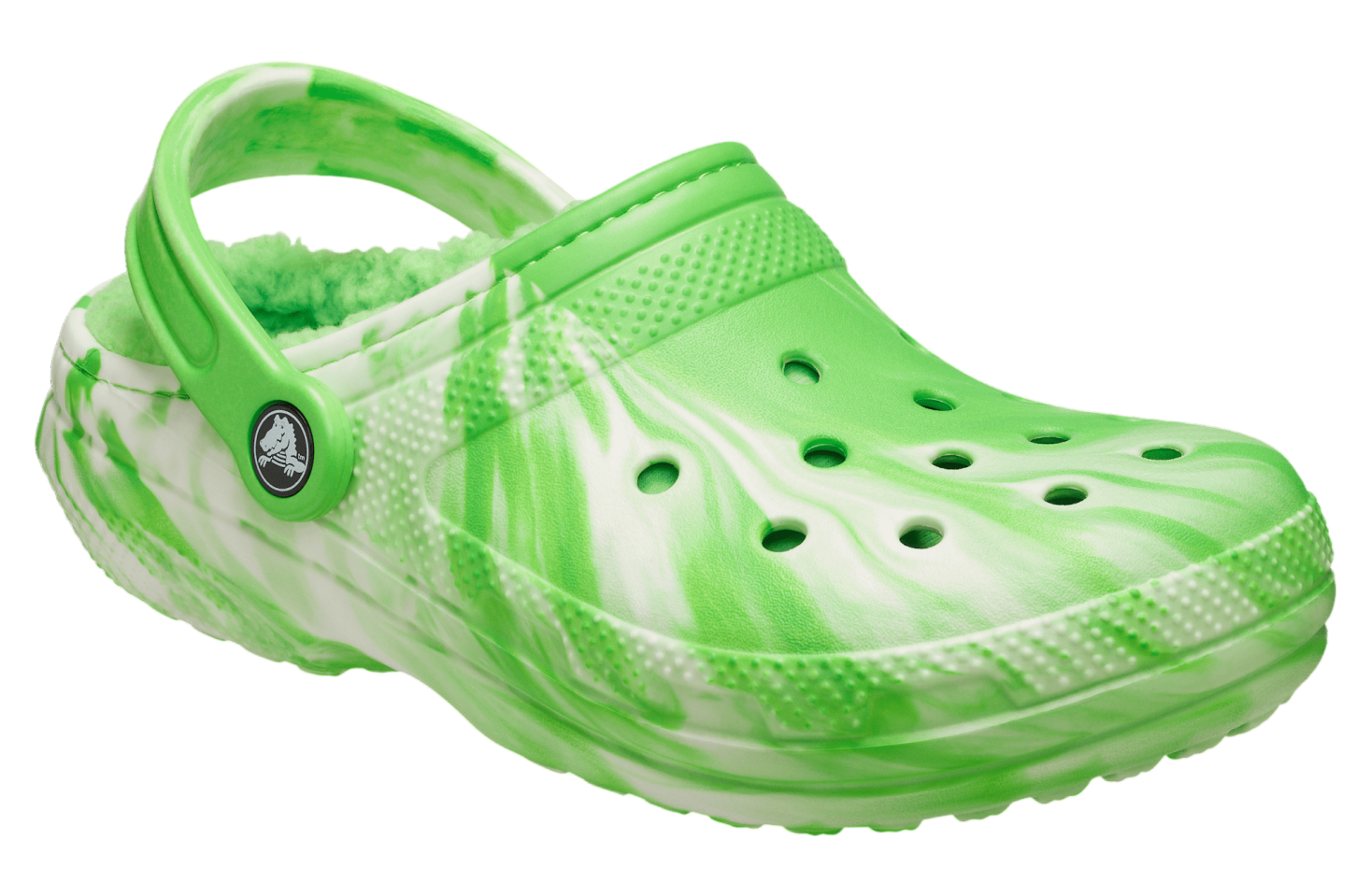 Crocs Classic Lined Glow-in-The-Dark Marbled Clog Green Slime