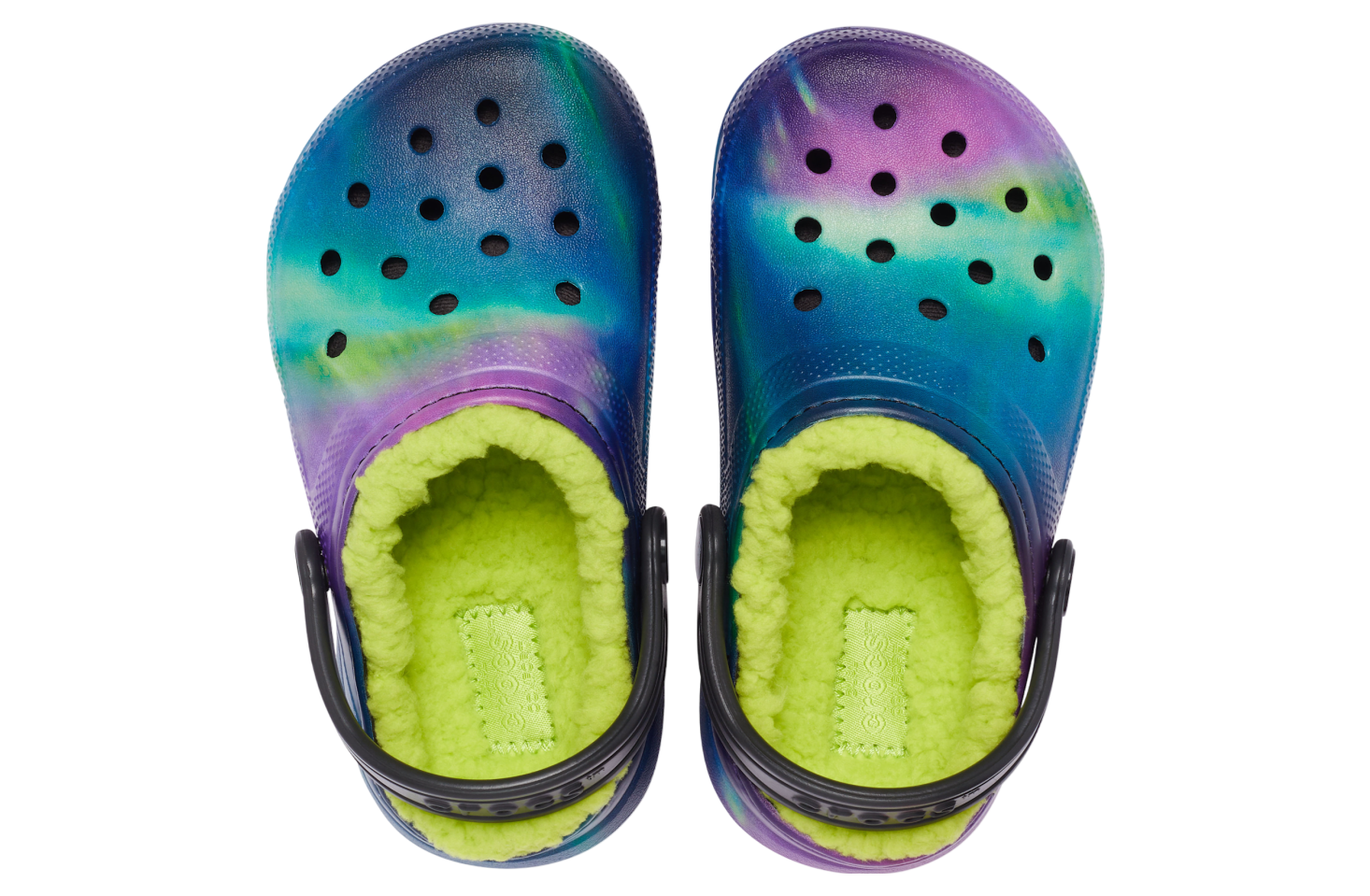 Crocs Classic Lined Out of This World Clog GS Black / Lime Punch