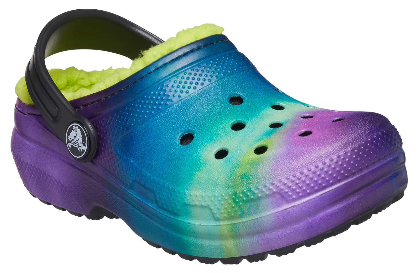 Crocs Classic Lined Out of This World Clog GS Black / Lime Punch