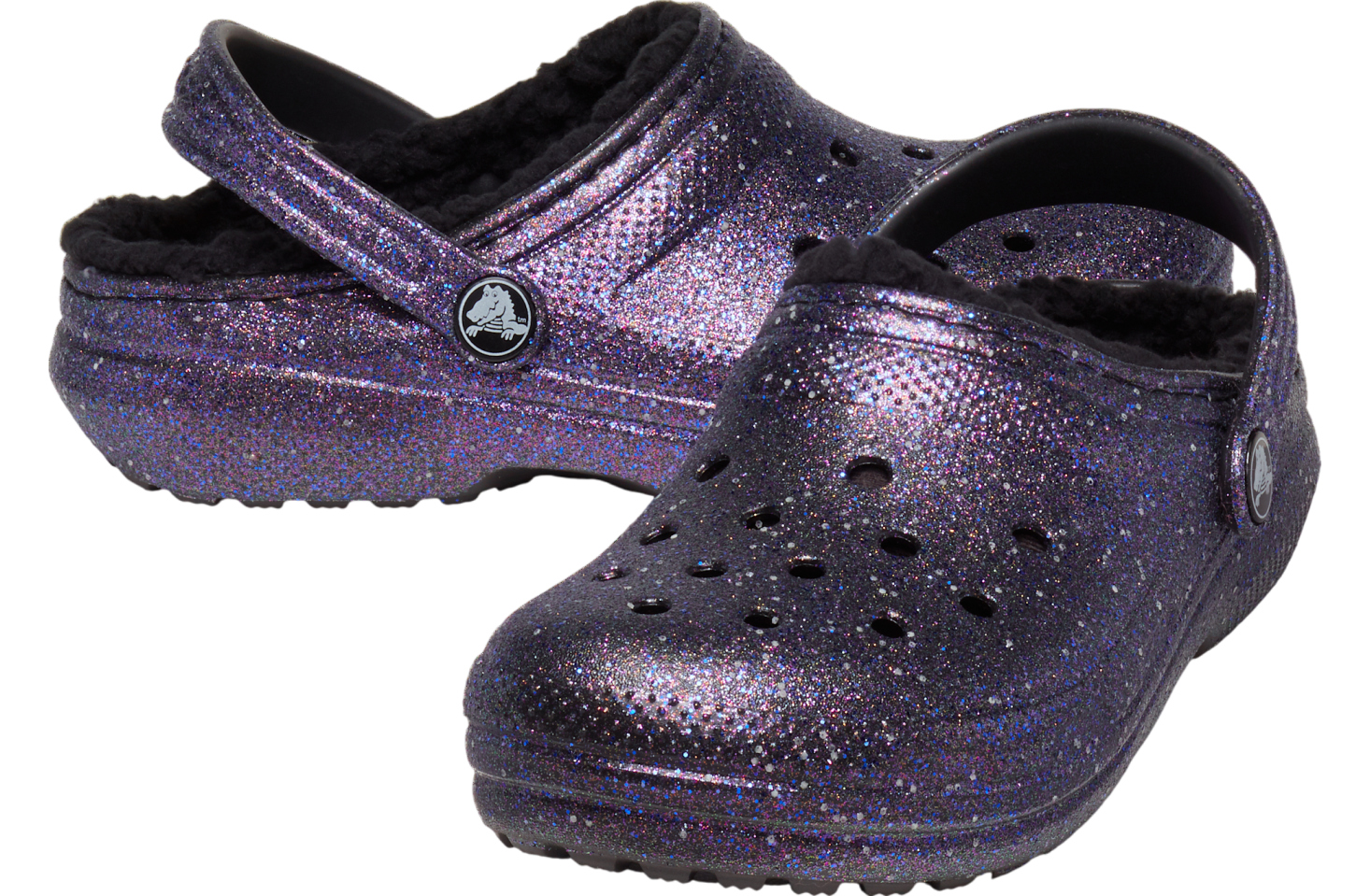 Crocs Classic Lined Space Glitter Clog GS Black / Multi