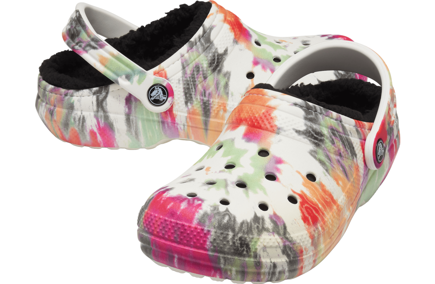 Crocs Classic Lined Tie-dye Clog Black / Multi