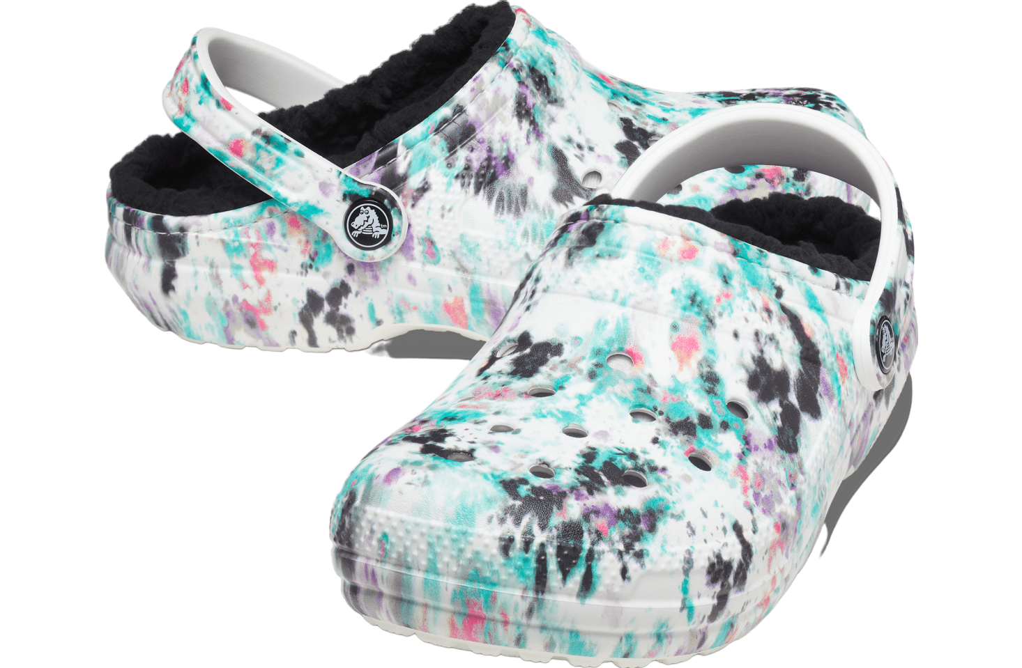 Classic tie dye lined crocs best sale