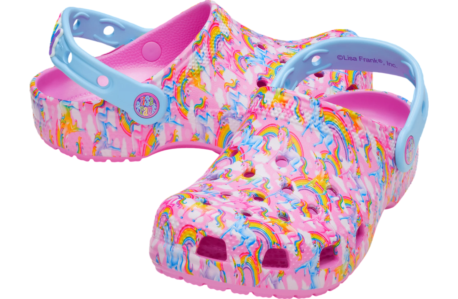 Crocs Classic Lisa Frank Unicorn Clog 2 GS Taffy Pink