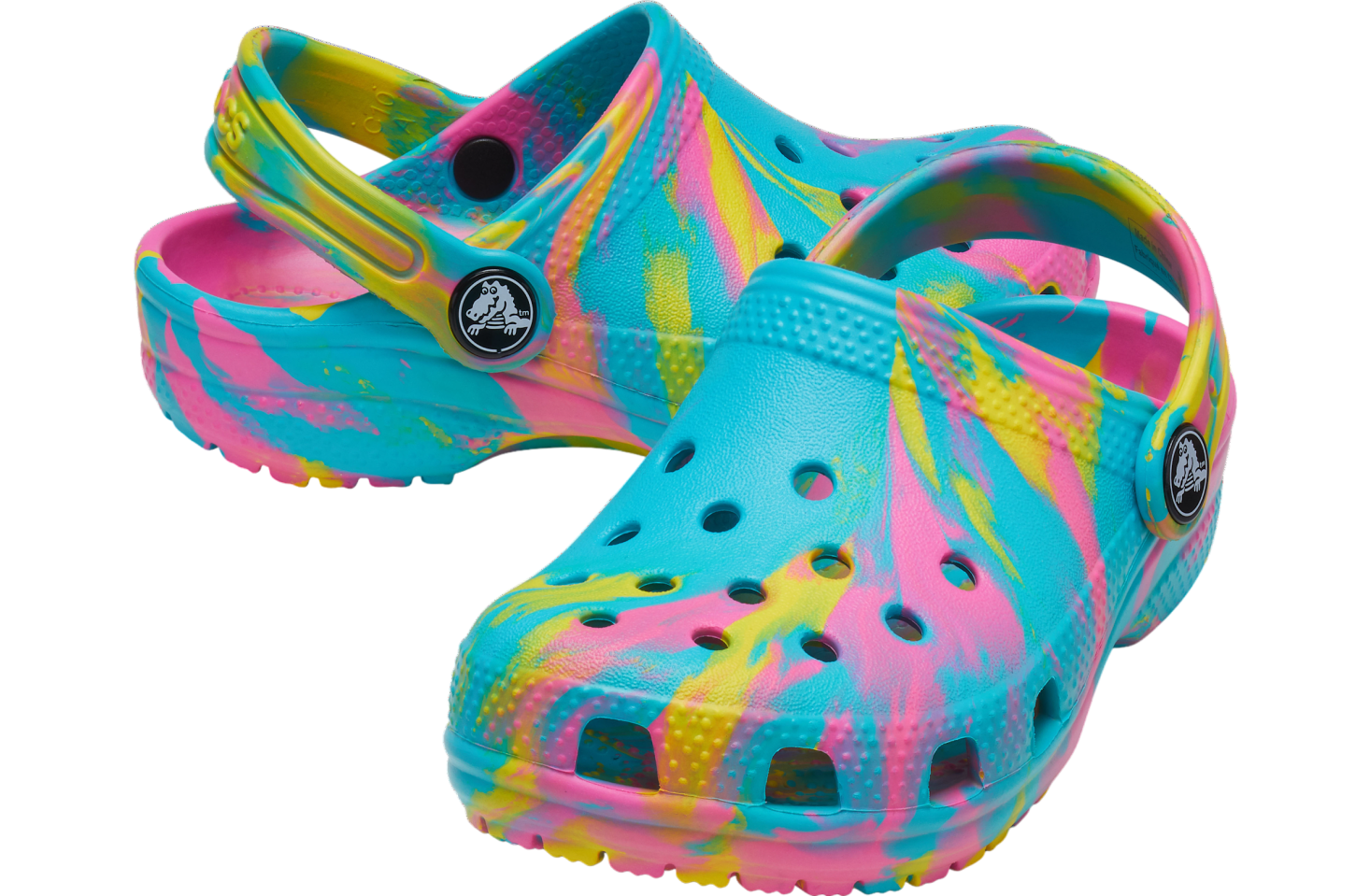 Crocs Classic Marbled Clog GS Digital Aqua / Multi