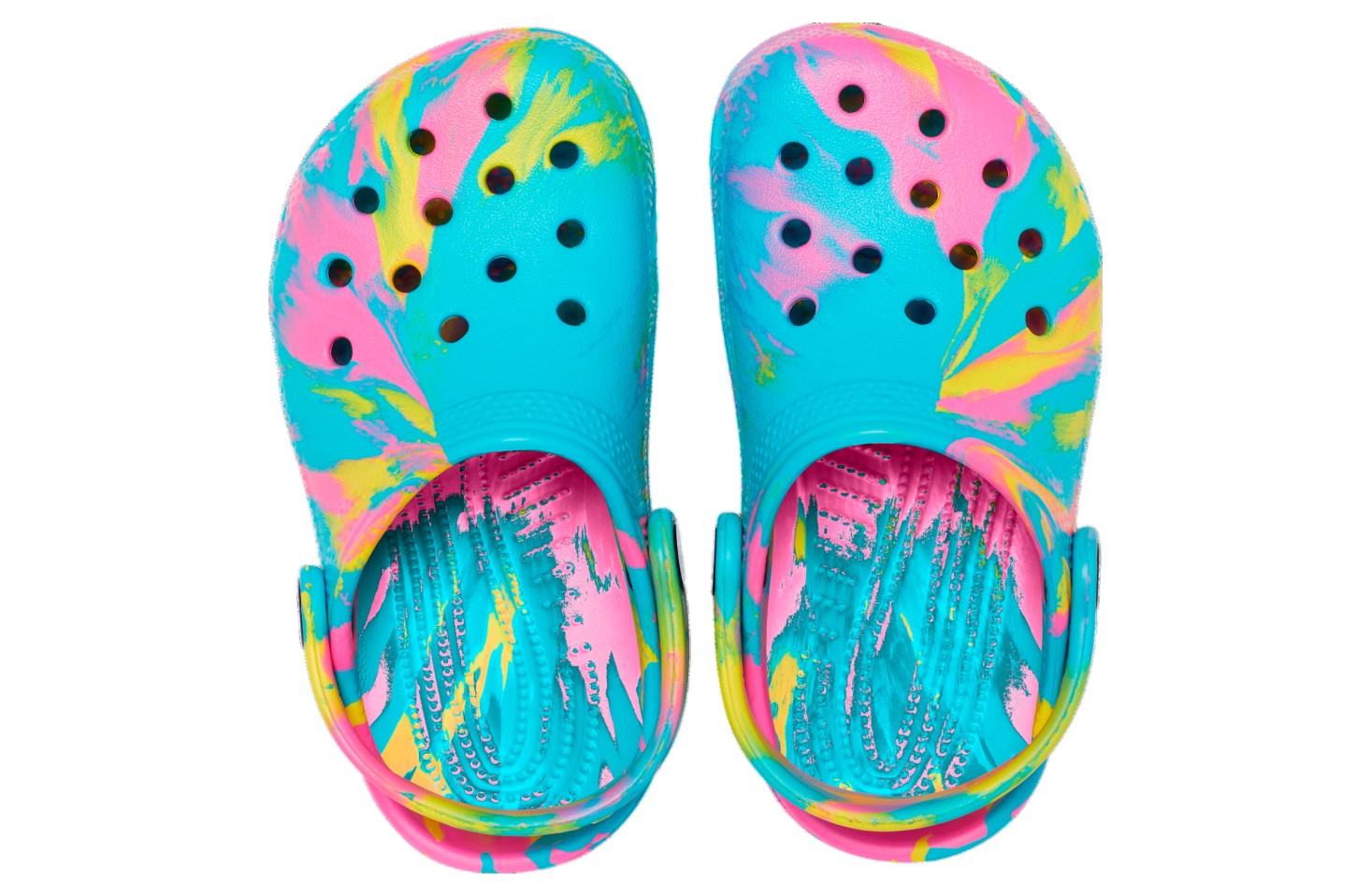 Crocs Classic Marbled Clog GS Digital Aqua / Multi