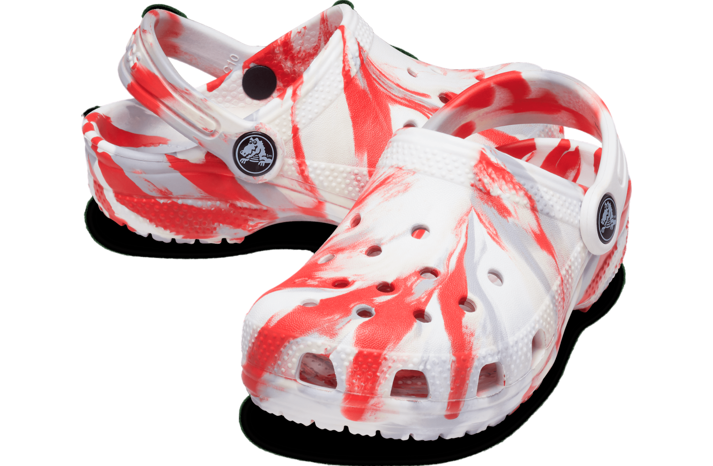 Crocs Classic Marbled Clog GS White / Flame