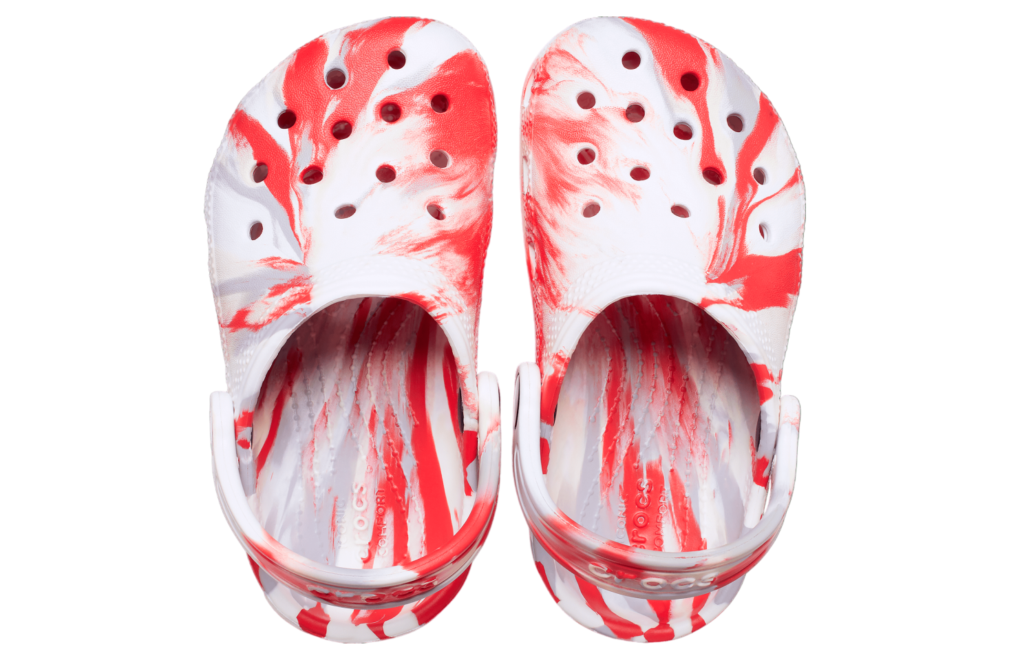 Crocs Classic Marbled Clog GS White / Flame