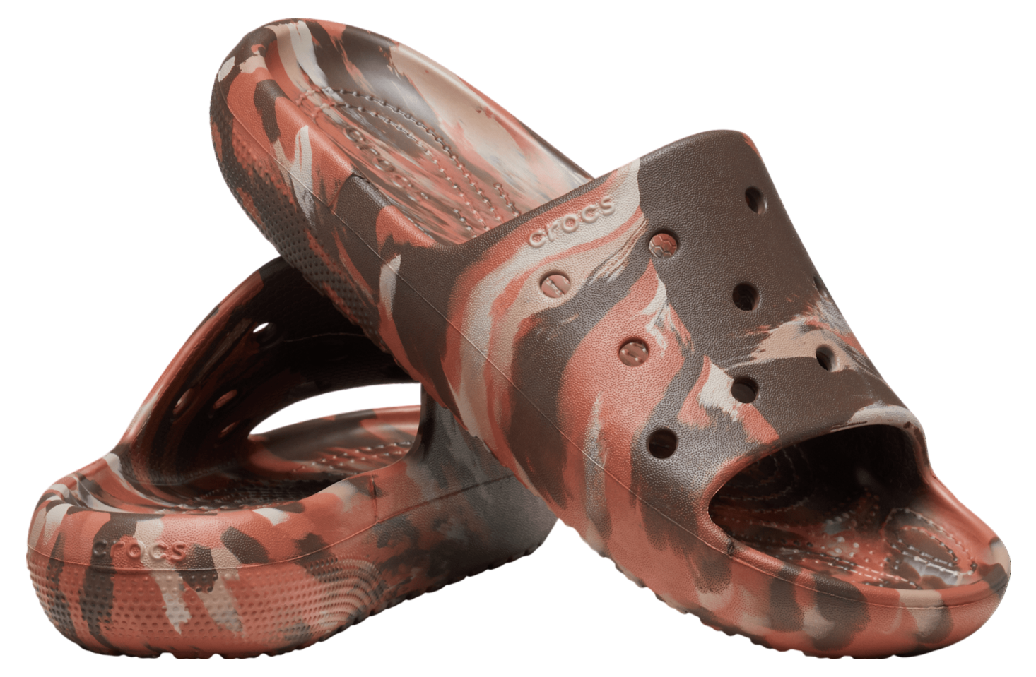 Crocs Classic Marbled Slide 2.0 Coffee / Multi