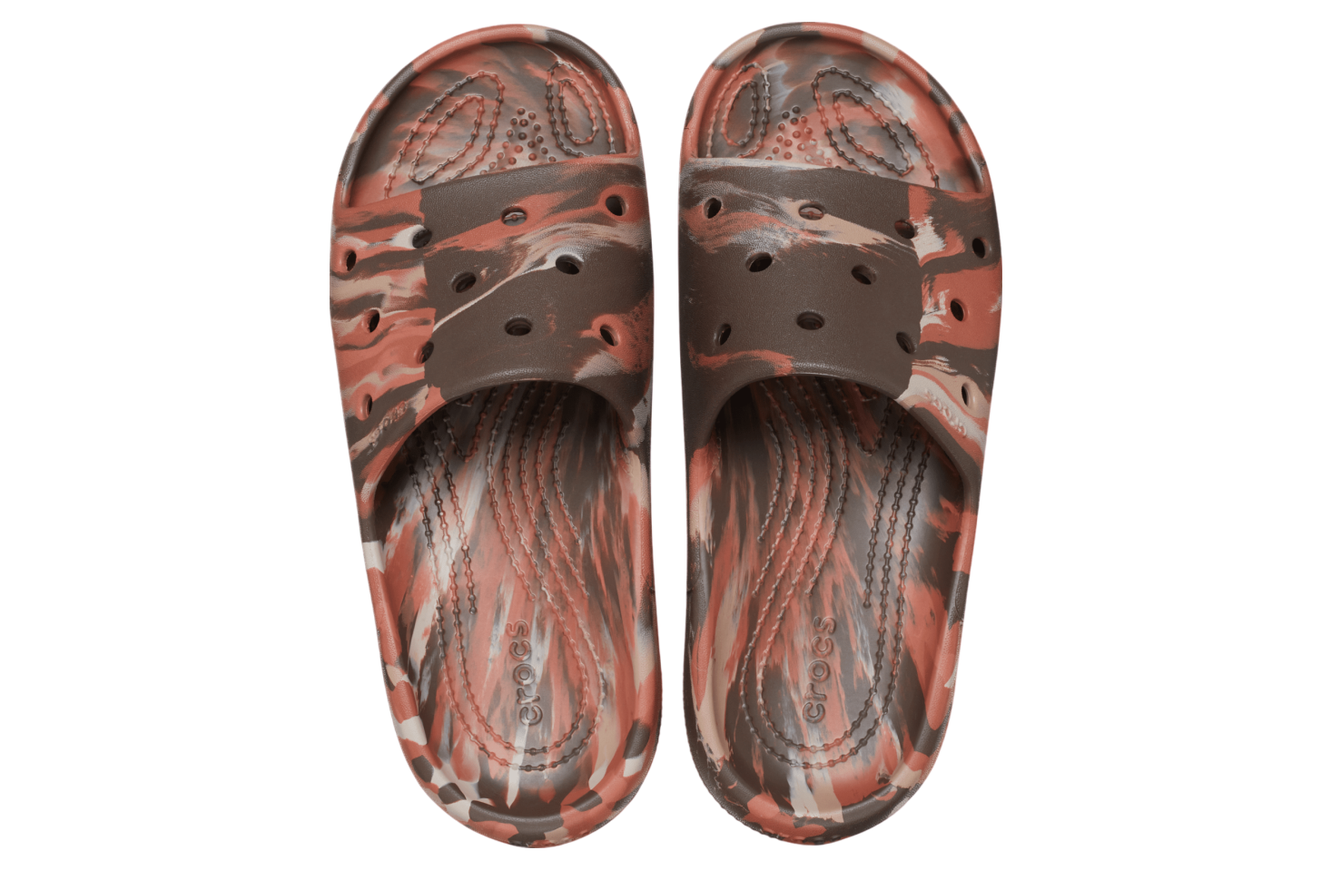 Crocs Classic Marbled Slide 2.0 Coffee / Multi