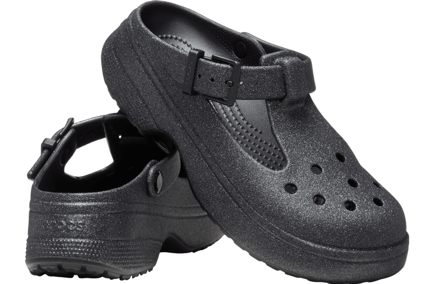 Crocs Classic Mary Jane Glitter Clog Black