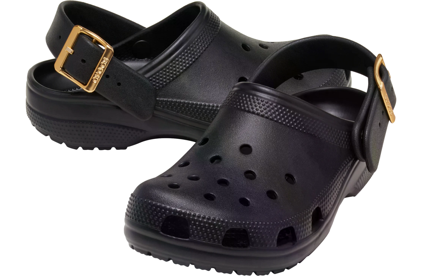Crocs Classic Metallic Buckle Clog Black