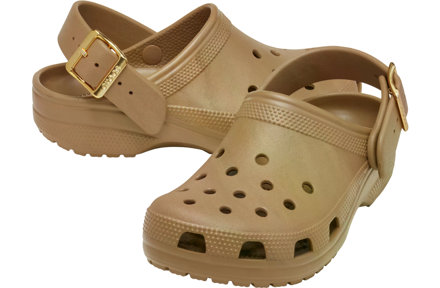 Crocs Classic Metallic Buckle Clog Sepia