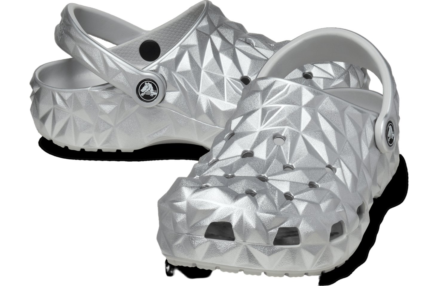 Crocs Classic Metallic Geometric Clog Silver