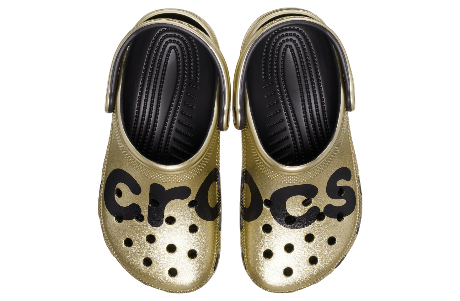 Crocs Classic Metallic Logo Clog Gold Metallic