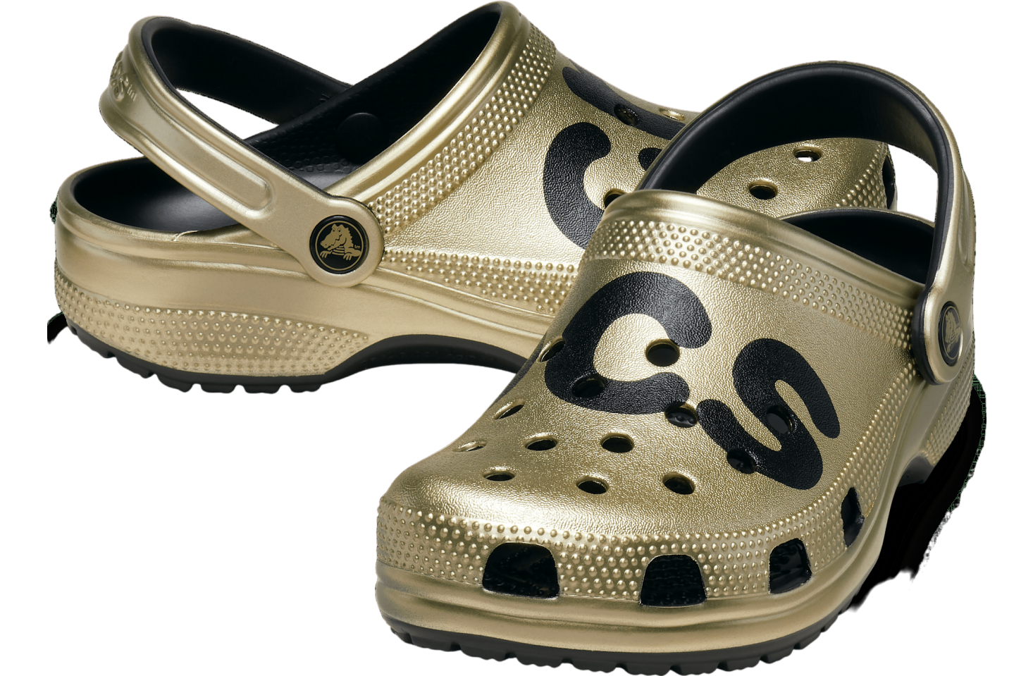 Crocs Classic Metallic Logo Clog Gold Metallic