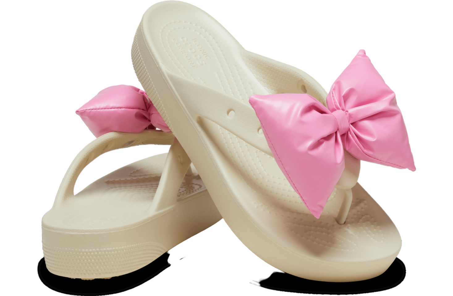 Crocs Classic Platform Bow Flip WMNS Bone