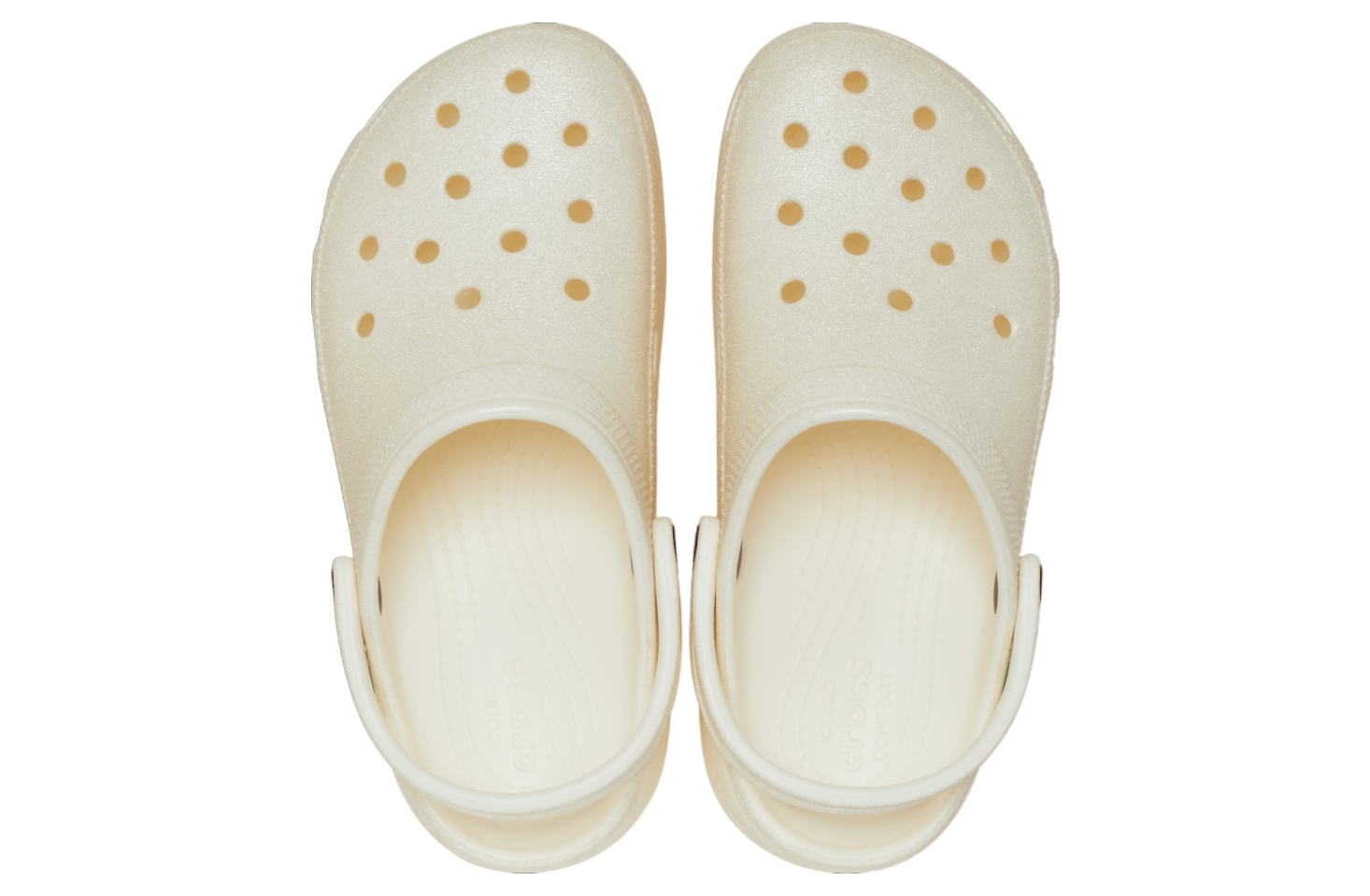 Crocs Classic Platform Glitter Clog WMNS Chalk