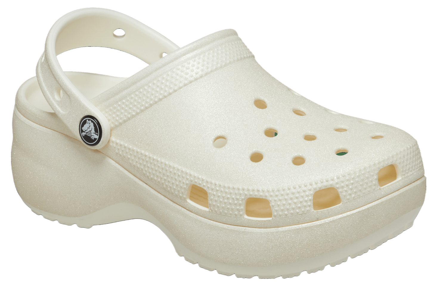 Crocs Classic Platform Glitter Clog WMNS Chalk