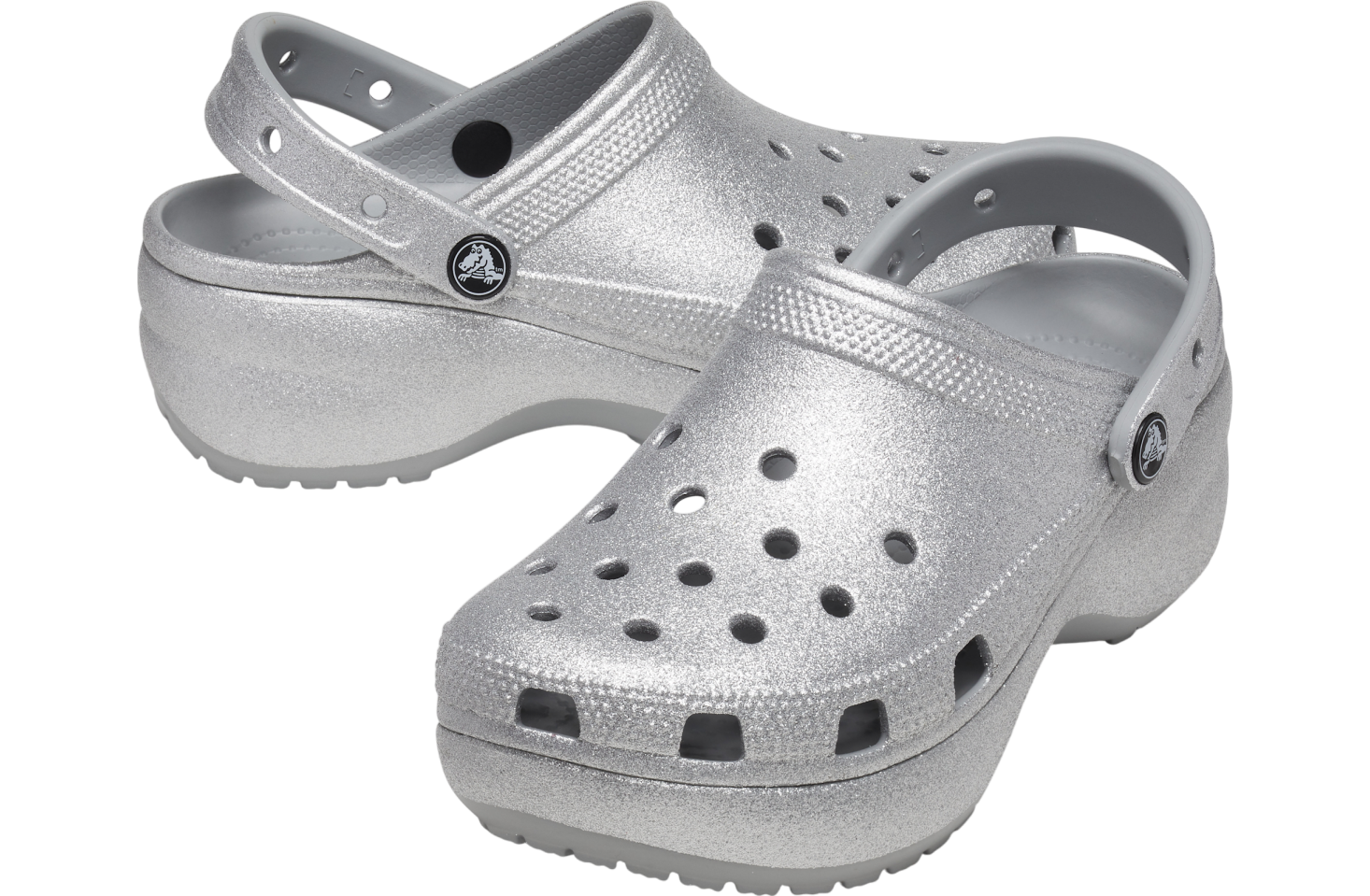 Crocs Classic Platform Glitter Clog WMNS Silver