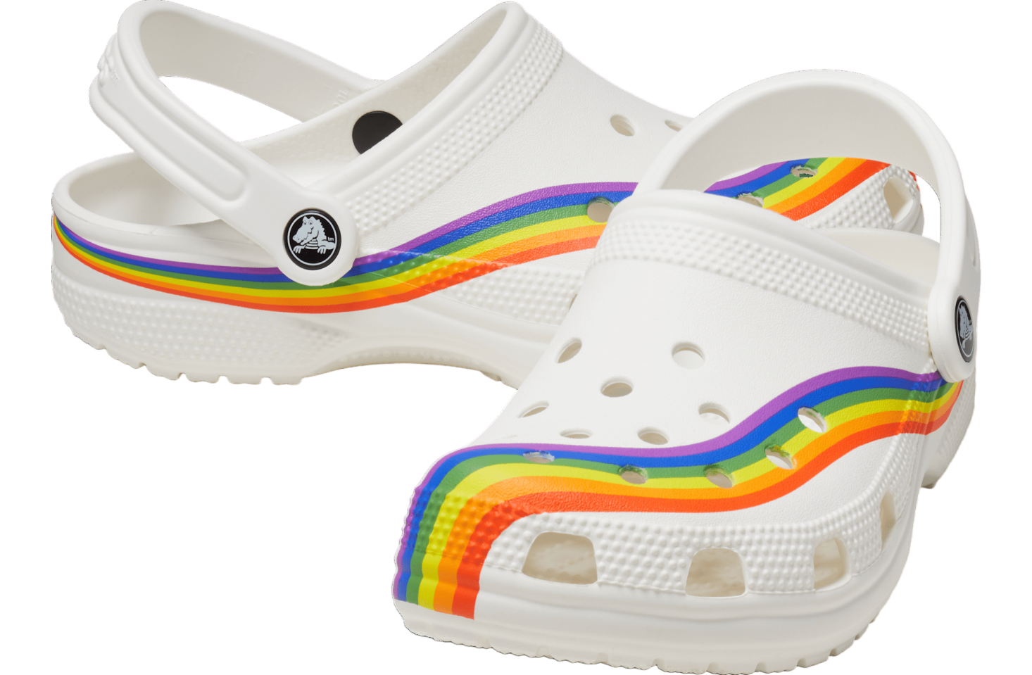 Crocs Classic Rainbow Dye Clog White / Multi