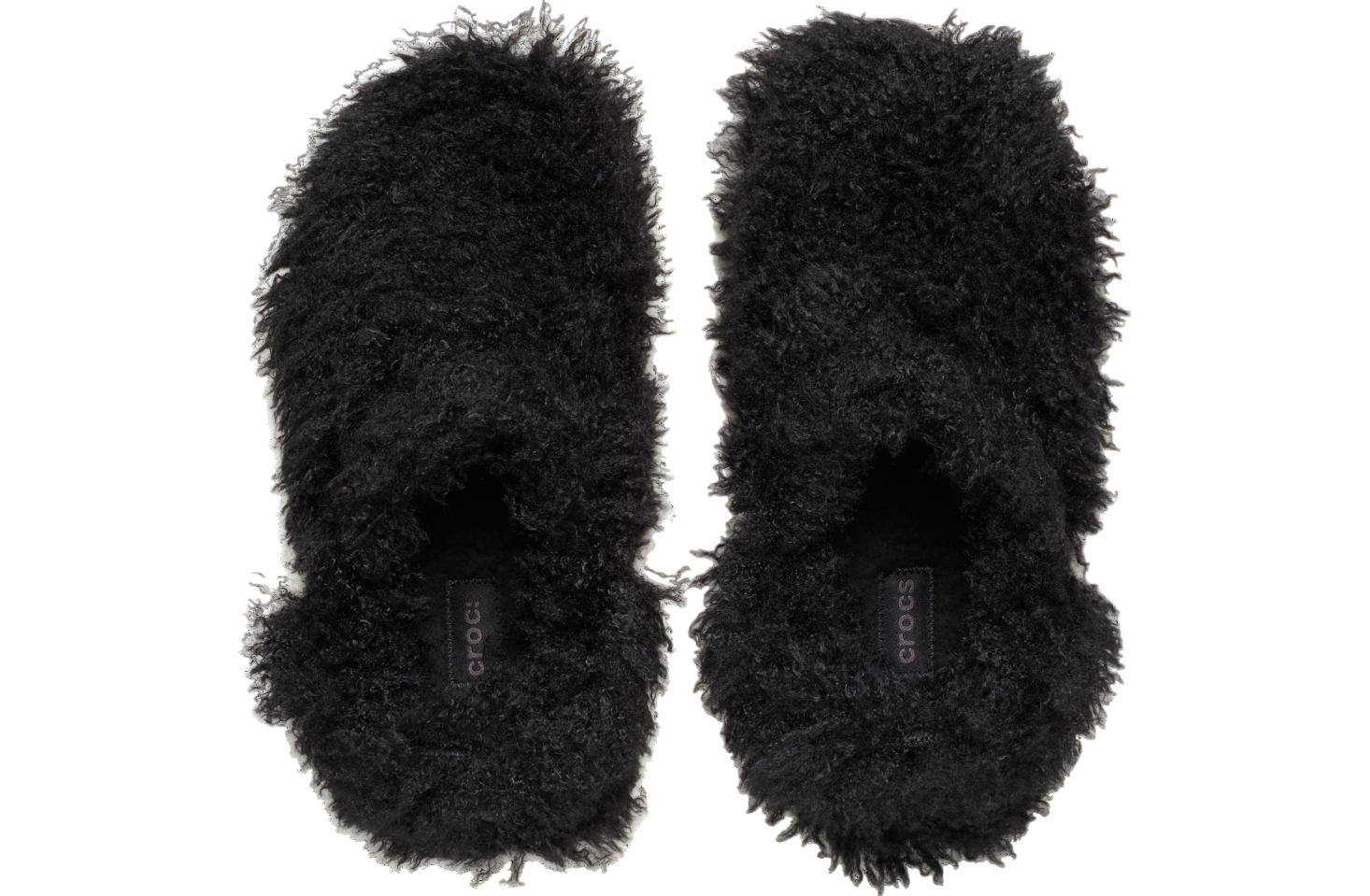 Crocs Classic Shaggy Fur Lined Clog Black