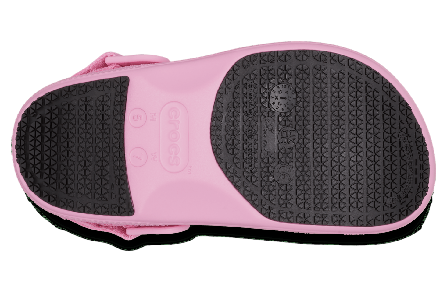 Crocs Classic Slip Resistant Work Clog Pink Tweed