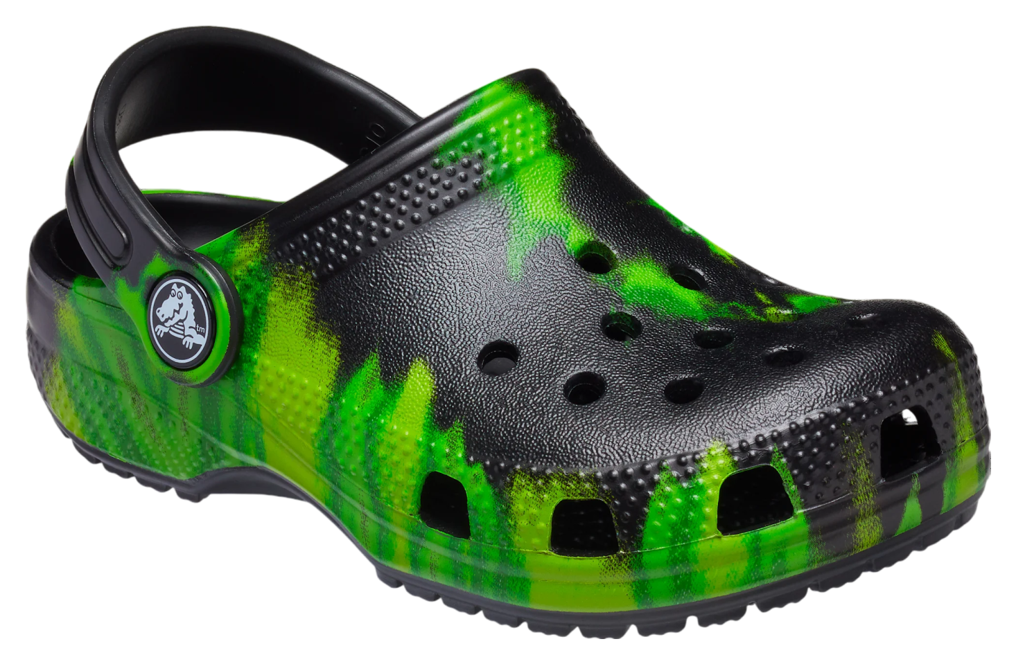 Crocs Classic Tie-Dye Graphic Clog GS Black / Lime Punch