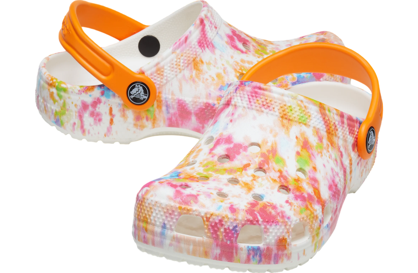 Crocs Classic Tie-Dye Graphic Clog GS Orange Zing / Multi