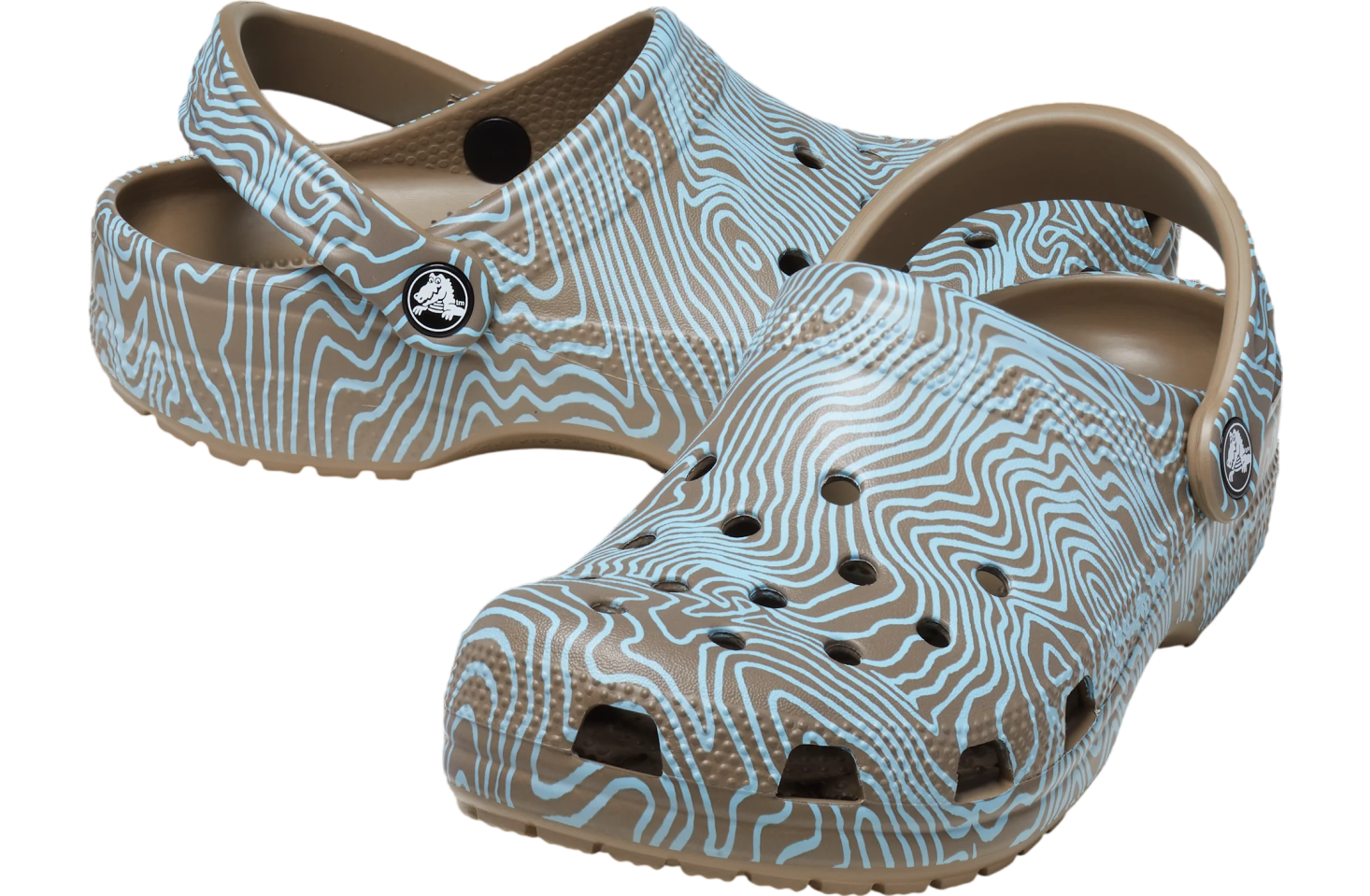 Crocs Classic Topographic Clog Khaki / Multi