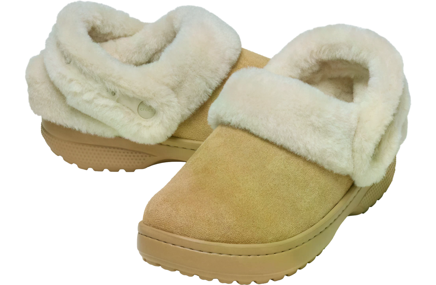 Crocs Classic Unfurgettable Vegan Suede Clog Tan