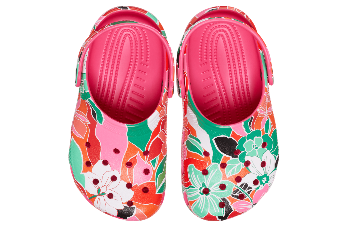 Crocs Classic Woodcut Floral Clog GS Dragon Fruit