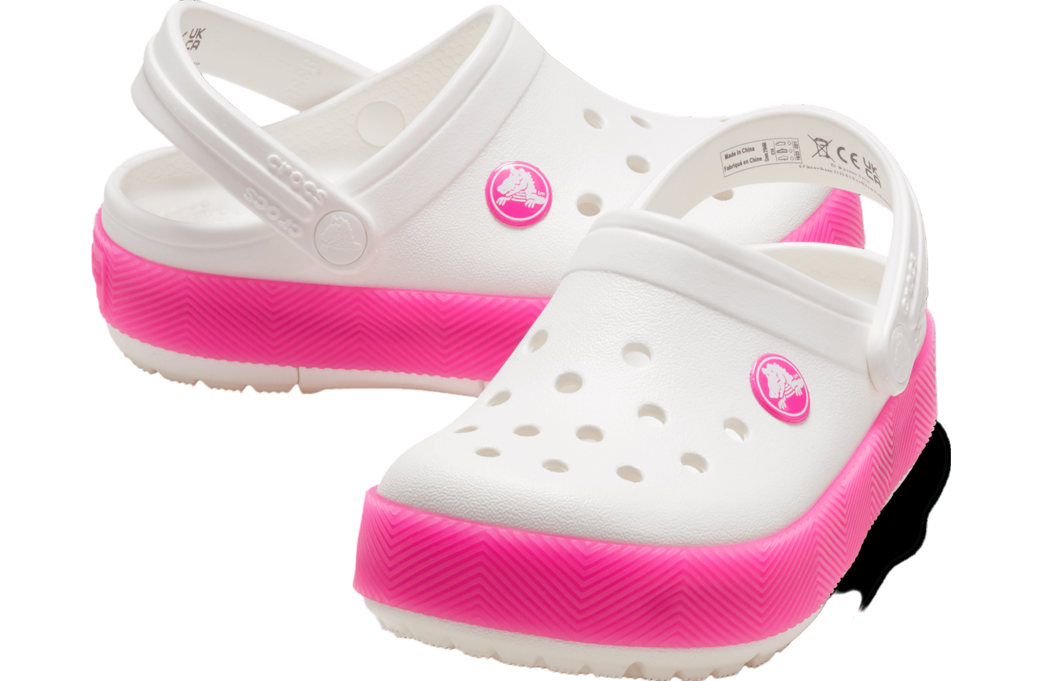 Crocs Crocband Chevron Lights Clog GS White / Pink Crush