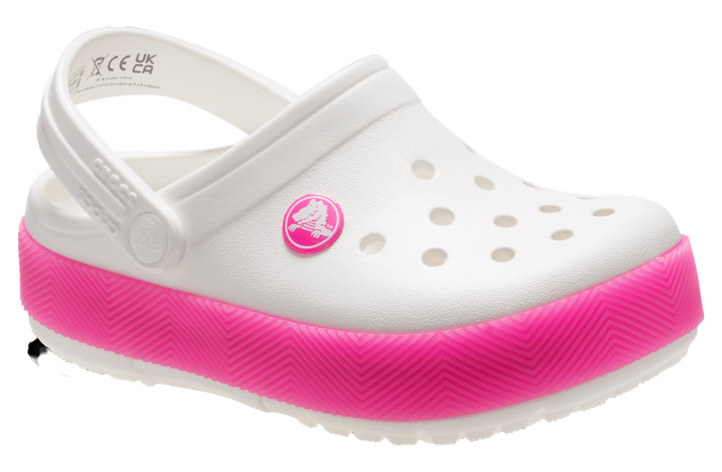 Crocs Crocband Chevron Lights Clog GS White / Pink Crush