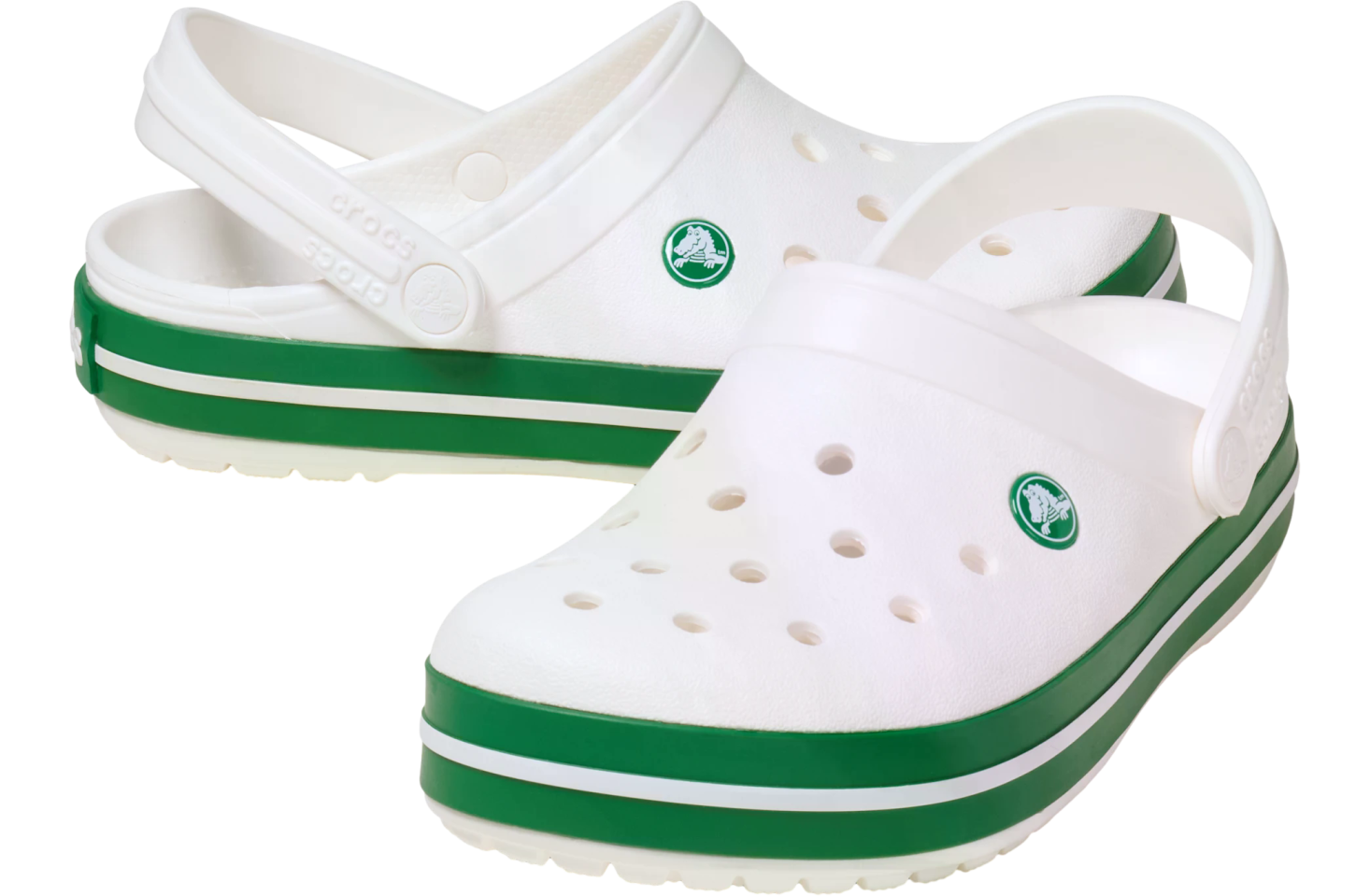 Crocs Crocband Clog White / Green Ivy