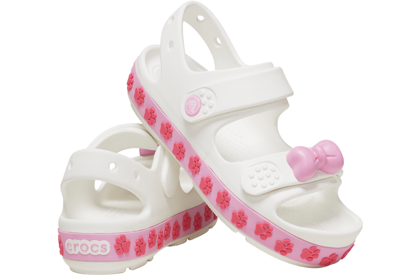 Crocs Crocband Cruiser Pet Sandal GS White / Pink Tweed