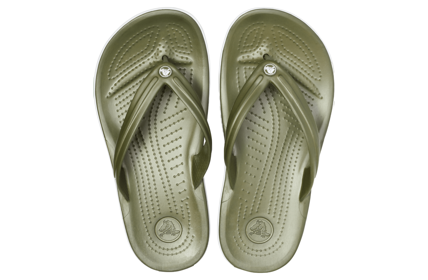 Crocs Crocband Flip Army Green / White