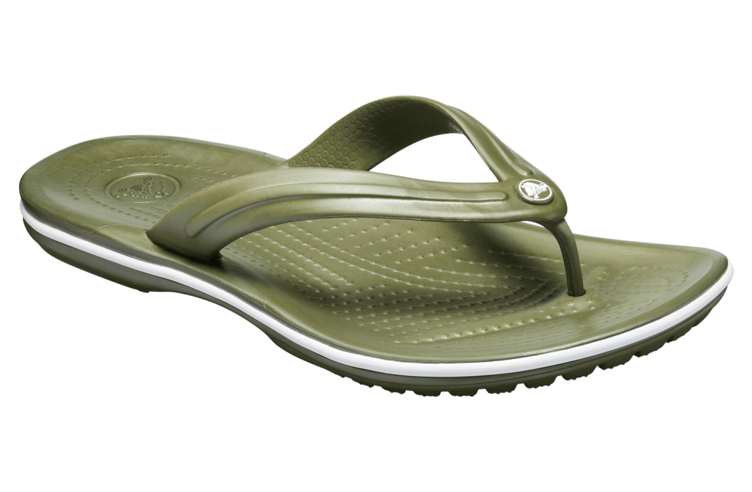 Crocs Crocband Flip Army Green / White