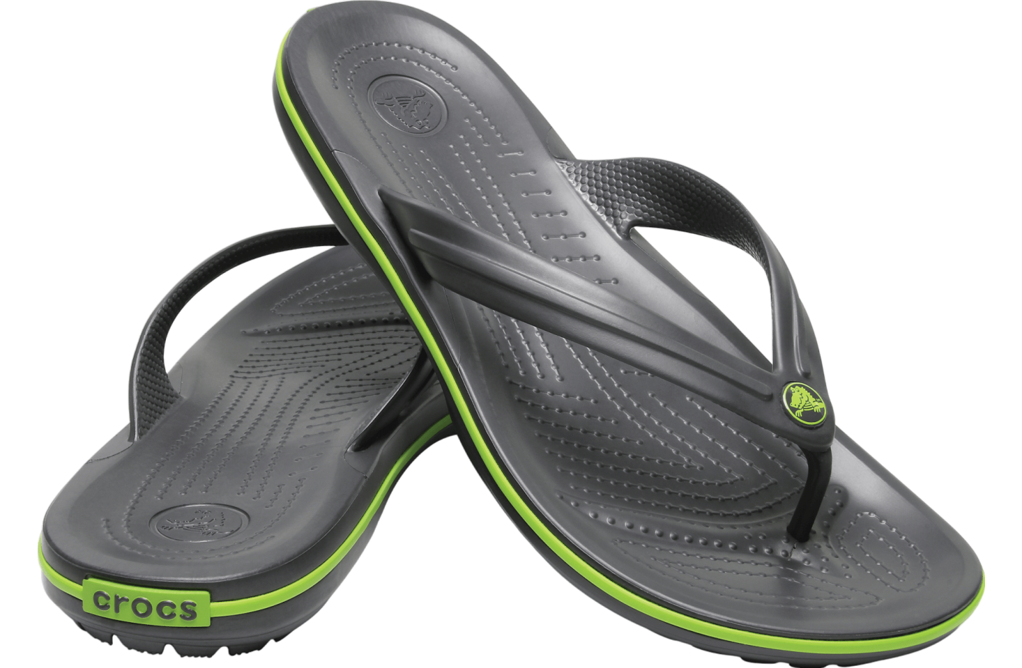 Crocs Crocband Flip Graphite / Volt Green