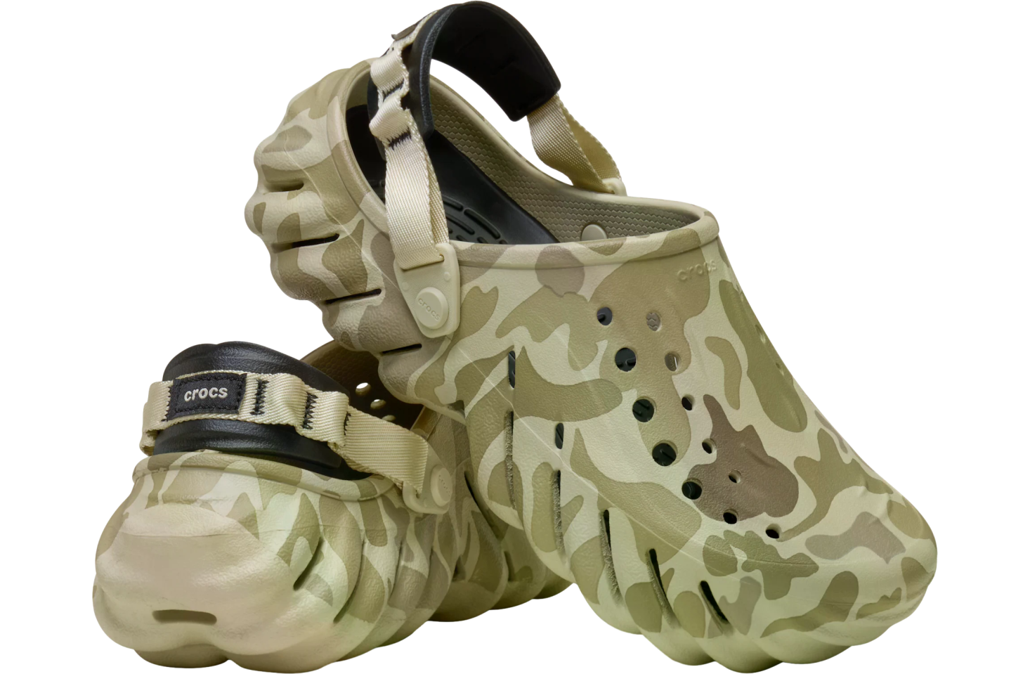Crocs Echo Duck Camo Clog Bone / Black