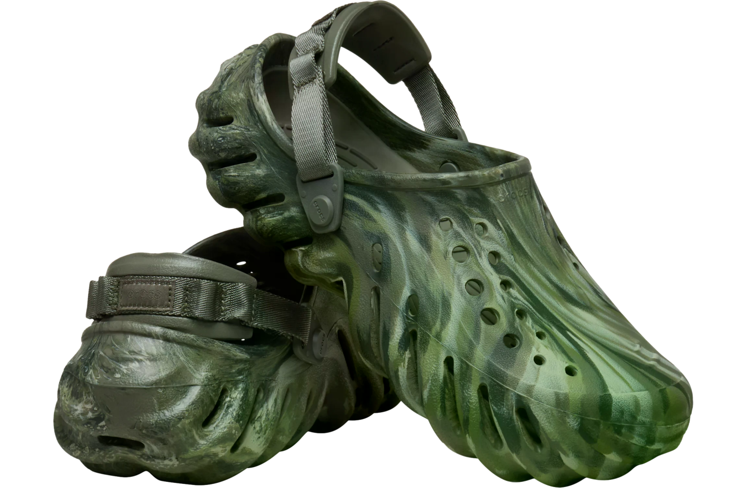 Crocs Echo Marbled Clog Dusty Olive / Multi