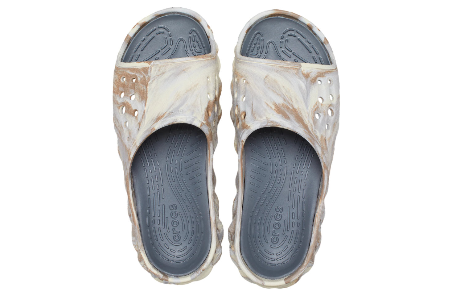 Crocs Echo Marbled Slide Bone / Multi