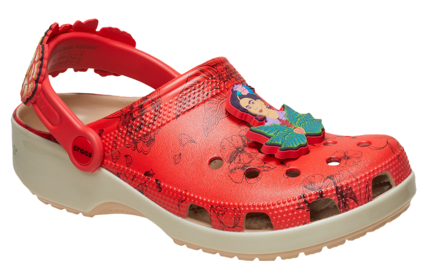 Crocs Frida Kahlo Classic Clog Bone