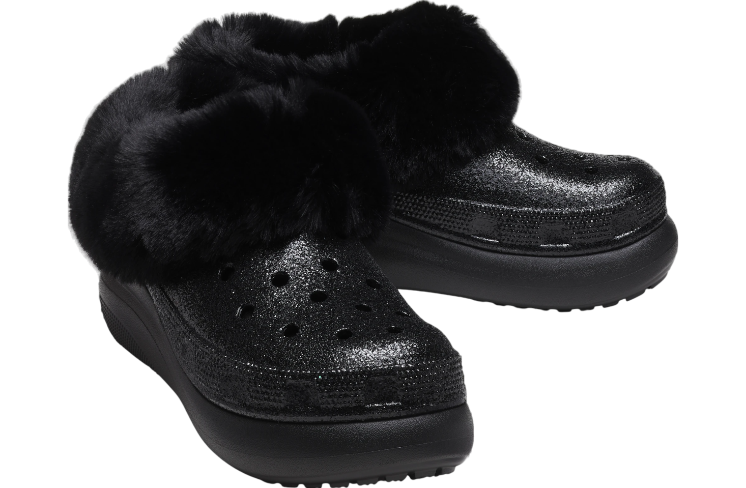 Crocs Furever Crush Glitter Black