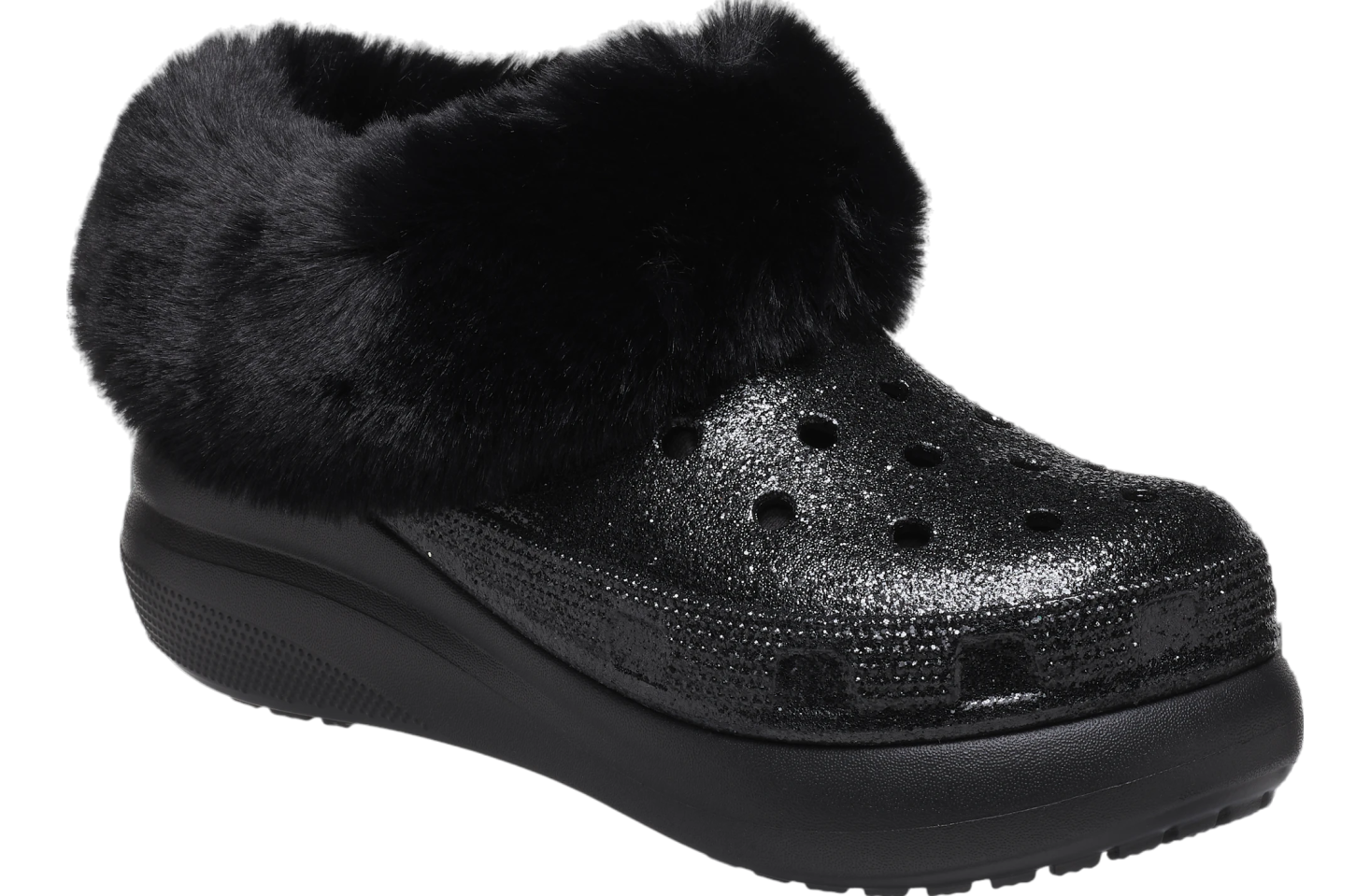 Crocs Furever Crush Glitter Black